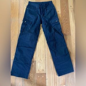 Duluth Trading Company Navy blue cargo pants. 30x34